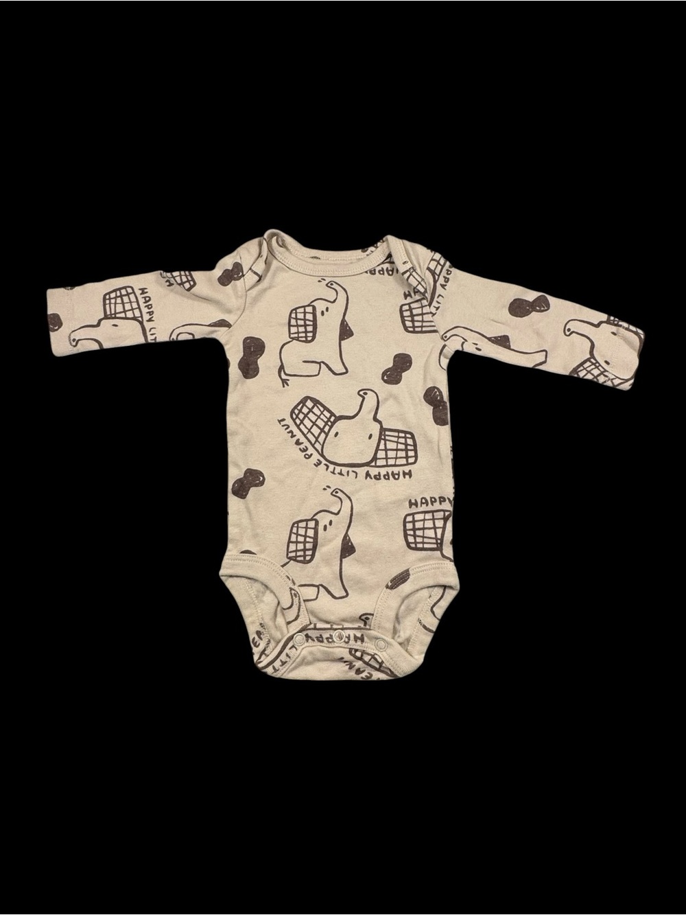 Baby Elephant Print Bodysuit and Striped Pants Set - Cream & Brown carters - Picture 3 of 8
